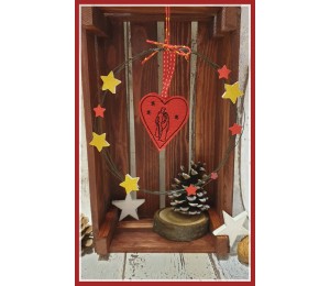 Stickserie ITH - Anhänger Weihnachtsherzen